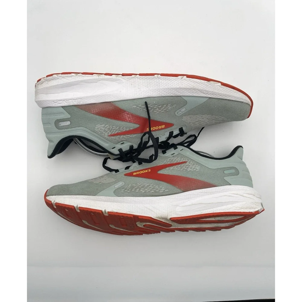 Brooks Launch 9 Men's Running Shoes Low Top Mesh Blue Surf Cherry Tomato Sz 11